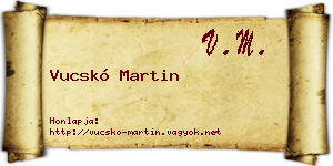 Vucskó Martin névjegykártya
