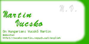 martin vucsko business card