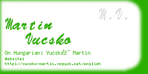 martin vucsko business card